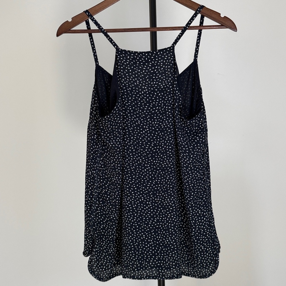 Ann Taylor Loft Navy Bird Print Flows Tank. Size M - Picture 7 of 7